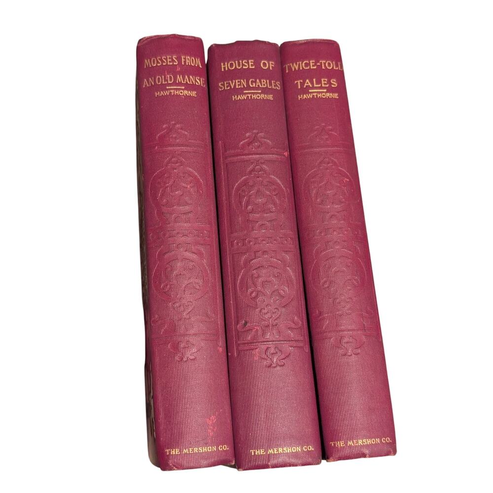 Antique Nathaniel HAWTHORNE Books Set of 3